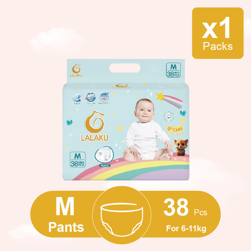 LALAKU O² Popok Bayi Skin Comfort M38 (6-11kg)