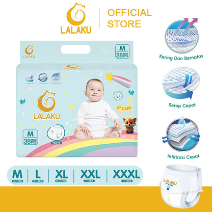 LALAKU O² Popok Bayi Skin Comfort L36 (9-14kg)