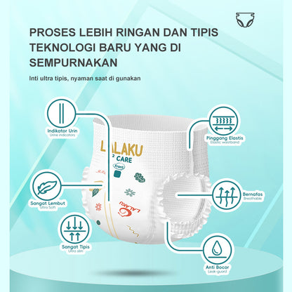 LALAKU H² Popok Bayi Ukuran L (9-14 kg) 30pcs