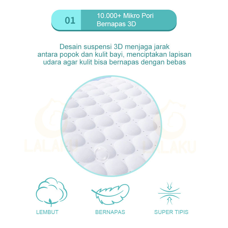 LALAKU O² Popok Bayi Skin Comfort L36 (9-14kg)
