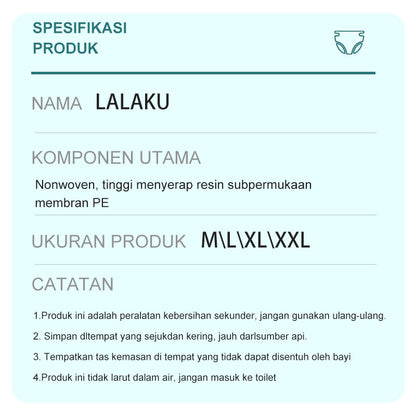 LALAKU H² Popok Bayi Ukuran L (9-14 kg) 30pcs