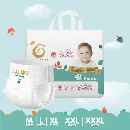 [2Pack] H² Popok Bayi Ultra Tipis Serap Cepat Tidak Bocor(6-11kg) Ukuran M32