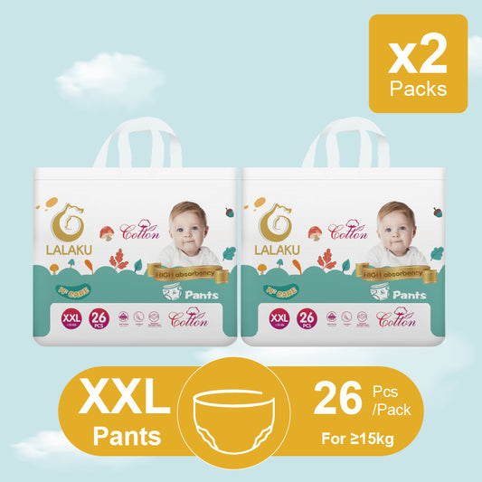 [2Pack] H² Popok Bayi Ultra Tipis Serap Cepat Tidak Bocor (≥18kg) Ukuran XXL26